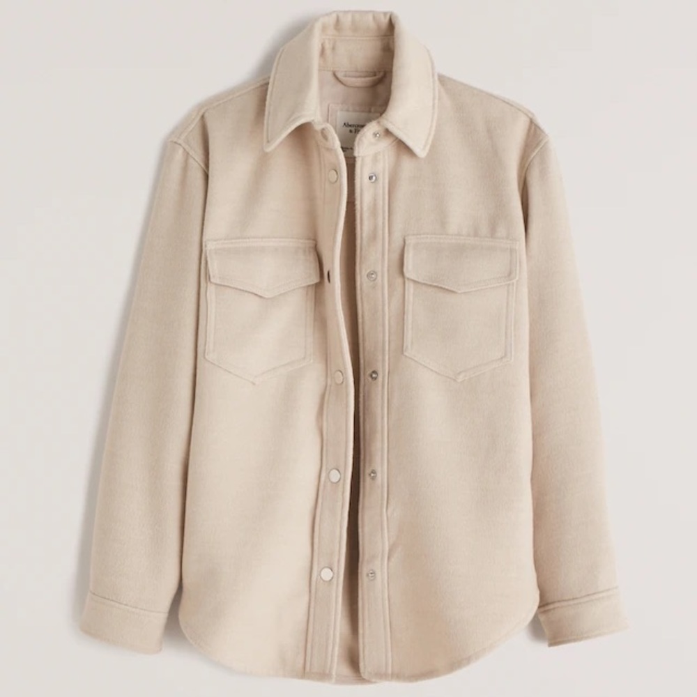 NEW A&F Cozy Shirt Jacket